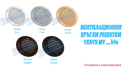 Смукателна и нагнетателна пластмасова вентилационна решетка VENTS MV ... bVs