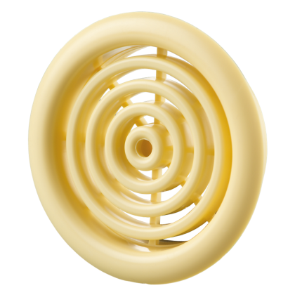 Кръгла пластмасова вентилационна решетка VENTS MV 51/4 bV, ABS
