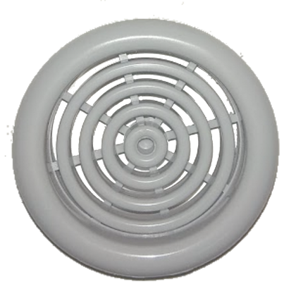 Кръгла пластмасова вентилационна решетка VENTS MV 51/4 bV, ABS